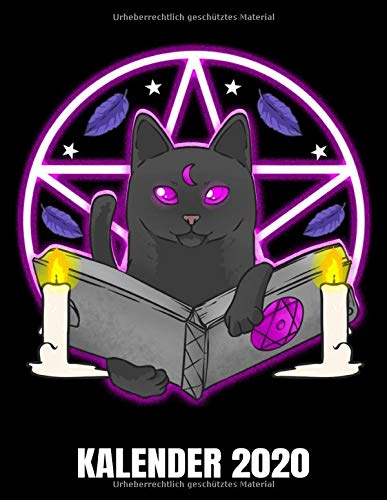 Kalender 2020: Hexenbuch - Schwarze Magie - Pentagramm - Schwarze Katze Kalender Terminplaner Buch - Jahreskalender - Wochenkalender - Jahresplaner
