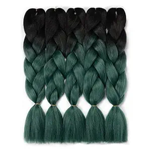 VCKOVCKO Ombre Jumbo Braiding Hair Extension Synthetic Kanekalon Fiber for Twist Braiding Hair,Kanekalon Jumbo Box Braiding Hair 24