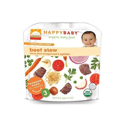 Happy Baby Beef Stew Stage 3 Baby Food (16x4 OZ)
