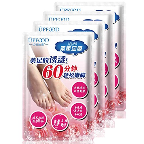 CRAVOG 6 Pairs Baby Foot Peeling Renewal Mask Remove Dead Skin Cuticles Heel