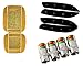 Auto Pearl - Combo Of - Car,Bike Air Alert Tire Valve Cap , Bead Seat Velvet Beige And Car LED Blinking Bumper Protector RS.1336.00