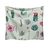 Qmber 2019 Yoga Meditation Wandbehänge Boho Hippie Mandala Tapisserie Wandkunst Strandtuch Strand Schal Tisch Sofa Cover Wand Dekor Mode Grün Kaktus Art Muster Dekorativ/B3