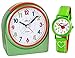 Produktbild Kinderwecker ohne Ticken Grün mit Armbanduhr - 1987-6 KAU