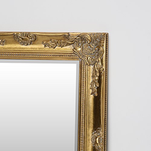Wandspiegel gold Barock Spiegel shabby chic NEU 47 x 37 cm mit Facettenschliff - 2