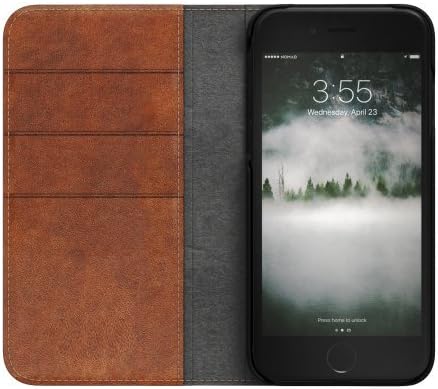 TopgadgetsUK iPhone 7 Genuine Leather Book Wallet Case Flip Card Slots Vintage Design Leather Case Cover For iPhone 7 (BROWN)