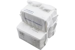 EMOVERY 3PACKS Cotton Fiber Wet/Dry Thick Wipes; Ultra Soft Baby Care Tissue, Absorbent Wipe for Face Eye Makeup Remover Nail Polish, Disposable Use Washing Face (Pearl textured, 20x15cm)