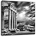 Produktbild Monocrome, Apollon Tempel Ruine in Side, Format: 70x70 auf Leinwand, XXL riesige Bilder fertig gerahmt mit Keilrahmen, Kunstdruck auf Wandbild mit Rahmen, günstiger als Gemälde oder Ölbild, kein Poster oder Plakat