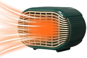 ADLOASHLOU Chauffage Soufflant électrique En Céramique 400/800W Avec 2 Réglages De Chaleur Et Protection Contre La Surchauffe Chauffage Rapide Et Silencieux à Faible Consommation D'énergie