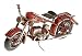 Produktbild Pamer-Toys Motorradmodell aus Blech - im Antik-Vintage-Retro-Style - Größe ca. 27 x 13 x 11 cm (Motorrad-rot)
