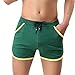 Atdoshop Männer Baumwoll-Casual Hosen Fitness Hose Strandhose Schwimmhose Heiße Quellen Shorts (L, Grün)