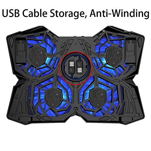 COWEEN USB Kühler für Notebook mit 4 eingebauten Lüfter für 17 Zoll Notebook - 7