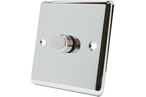 ALLIANCE ELECTRICAL AET CPC1GDIM4 Polished Chrome Classical 400W-10 Amp Single 1 Gang 2 Way 400W Light Dimmer Switch, 400 W