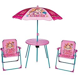 URBN Toys Ensemble de Pique-Nique pour Enfant avec Parasol, Table et 2 chaises Paw Patrol Pink