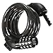 Produktbild URBANGO Diebstahlsicherung mit Code für Fahrräder und Elektroroller, Unisex, Erwachsene, Schwarz, 2 m, Durchmesser 8 mm