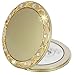 Produktbild Fantasia Taschenspiegel, rund, 10-fach Vergrößerung, Swarovski Elements, 8.5 cm, gold