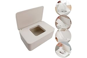 CENRONG Porta Scatola Dispenser，Scatola porta salviette umidificate Porta scatola per salviette Contenitore per salviette umidificate，per Home Office (white)