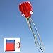 Price comparison product image Mossun Octopus Kite For Kids Software Long Tail 13.2 Feet Height Flyer Kite with 60 m line in kite reel Perfect for Outdoor Play