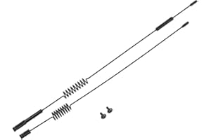 Dilwe 2 Pcs RC Car Decorative Antenna,Durable Metal RC Simulation Antenna RC Decoration Accessory Parts for Traxxas RC Crawler CarModel aircraft machine