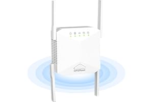NICEJOOE WiFi Extender Booster 1200Mbps,WiFi Repeater Home Wireless Signal 4 *Antennas Covers Up to 3800 Sq.ft and 45 Devices Ethernet Port WiFi Booster Dual Band 2.4GHz & 5.8GHz