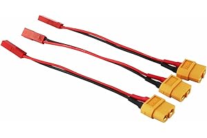 OliYin 3pcs RC XT60 Femelle à JST Femelle Chargeur Adaptateur Avion Plane Voiture Hélicoptère Chargeur (Pack de 3)