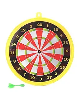 Ratnas Crazy Magnetic 2 Sided Dart Game for Kids to Improve Their Concentration and Hand Eye Coordination , Throw The Dart on The Board and Try to hit it on The Middle of The Board (Green)