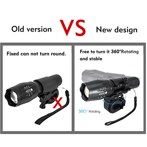 LIVHÒ | LED Fahrradbeleuchtung , Frontlicht und Rücklicht CREE – 3 Beleuchtungs modalität,Zoombarer,1000lm, Batterie inklusiv, Waterproof, Licht-Modi für Berg-Radfahren, Camping und täglichen Gebrauch - 3