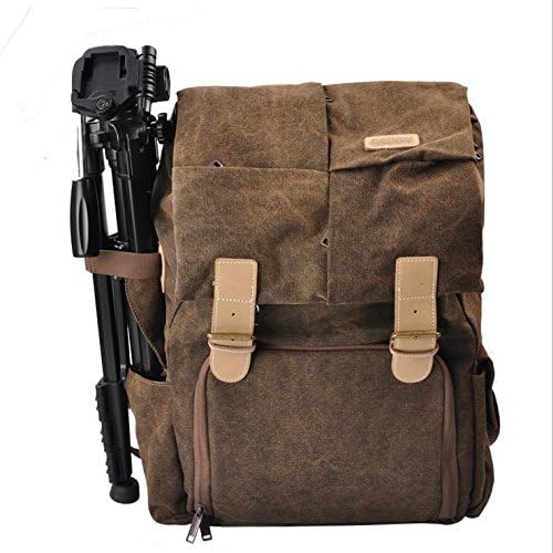 camera backpack large capacity multi-function waterproof canvas SLR camera / digital SLR camera bag professional gear photography travel backpack brown