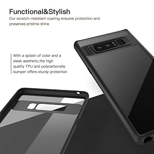 Samsung Galaxy Note 8 Funda  Myriann  Ultra Slim  Resistente a los Ara  azos Ligero Protector Contra la Espalda Funda para Galaxy Note 8  Negro 