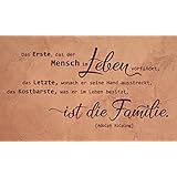 Wandtattoo-Wandaufkleber Spruch/Zitat ***...das Kostbarste ist die Familie...*** Größe und Farbe frei wählbar!