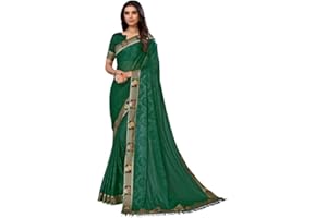 SIRIL Damen Sari aus Lycra mit Spitze und Peral, mit ungenähtem Blusenteil