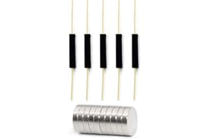 WOWOONE 5pcs Plastic Reed Switch Reed Contact Normally Open (N/O) Magnetic Induction Switch (2.5mm×14mm) with 10pcs Small Multi-Use Round Magnets
