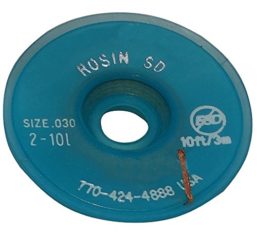 Preisvergleich Produktbild Aerzetix - Entlötkupferlitze Entloetlitze 0.76mm / 3m Fluss Kolophonium