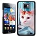 Produktbild Fancy A Snuggle Hartschale für Samsung S2 i9100 (aufsteckbar, Motiv Katze auf blauer Seidendecke)