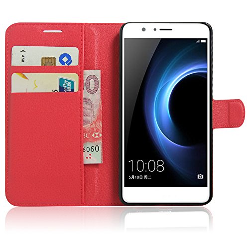 UMIDIGI London 5.0 Hülle, IVSO Hohe Qualität Advanced Shock Absorption Technology Case Folio Tasche Cover für UMIDIGI London 5.0 Smartphone (für UMIDIGI London, Rot) - 4