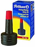 Pelikan 351221 Stempelfarbe 4K, ohne Öl, 28 ml, rot