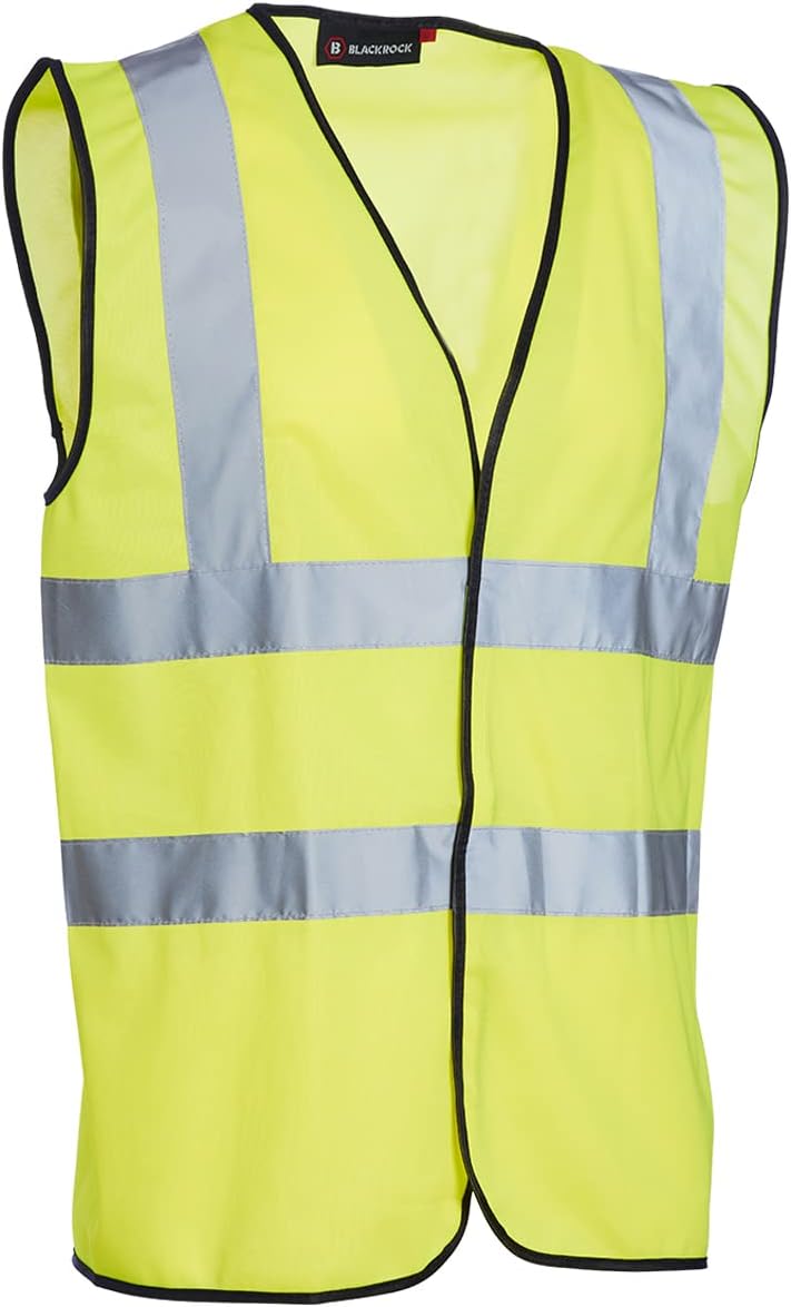 Blackrock Yellow Hi Vis Vest, High Vis Vests, Hi-Vis Jackets, High Visibility, Safety Vest, Reflective, Hivisible PPE, Hi Viz, Security Vests, Workwear, Work, Cycling, Mens Womens