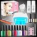 Official CCO Gift Set UV LED Nail Gel Starter Complete Set kit 36W UV Lamp Complete Kit Set UV Lamp ,Cleanser, Remover ,Top ,Base Coat ,3 Color Gels , Tools, Gift BOX(Best Present) (Taqqi Kit + 3 Color Gels)