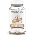 PUREFINITY Ceylon Cinnamon Capsules - 1500mg Pure Cinnamon from Sri Lanka to Promote Joint Health, & Powerful Antioxidants. 150 Vegan, Non-GMO Capsules (75 Day Supply)