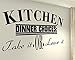 Produktbild Küche Dinner Choices: Take it or leave it – Cook Family Life Love Home Zitat Wand Vinyl Aufkleber Aufkleber Art Decor DIY