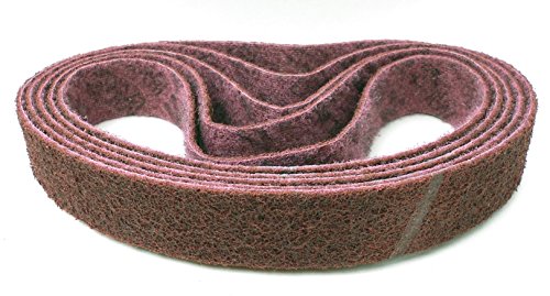 5 x 3M Scotch-Brite Vliesband / Schleifvlies SC-BL | 40 x 760 mm | Körnung nach Wahl (A medium / mittel / rot)