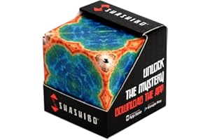 SHASHIBO Shape Shifting Box - Award-Winning, Patented Fidget Cube w/ 36 Rare Earth Magnets - Transforms Into Over 70 Shapes (Earth - Explorer Series)