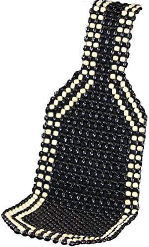 Autooptimierer A1246 Wood Wooden Ball Ball Seat Cover Seat Cover Wooden Beads Retro Car Seat Cushion Black/White
