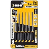 SGS Mini Eğe Seti, 6 Par&ccedil;a, 4x160 mm, Metal El Aleti, Model SGS1357
