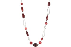 FULU AUTUMN Collana da Donna in Argento con Perline Lunghe Collana di Metallo Bohémien Conchiglia Donna Regali Compleanno