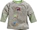 Schnizler Baby-Boys 2-Piece Nicki Long Sleeve Shirt and Bottoms Tractor, Truck, Digger Tracksuit, Grey (Grey/Melange), 6-9 Months (Manufacturer Size:74)
