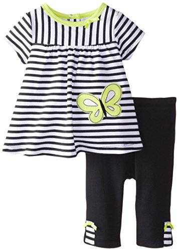 OffSpring Baby Girls' Tunic and Legging Set 6 Months White/Black