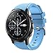 Produktbild FeiliandaJJ Uhrenband Ersatzarmbänder Für HUAMI Amazfit Stratos Smart Watch 2,Armbänder Klassisch Silikon Geschäft Smart Watch Zubehör Uhrenarmbänder Replacement Watch Band (Hellblau)
