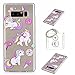 Produktbild Hülle Galaxy Note8 (6,3 Zoll) Hülle,TPU Case Schutzhülle Silikon Case,Niedliche Cartoon Malerei Durchsichtige TPU Bumper Handy Tasche Case Cover Etui für Galaxy Note8 + Schlüsselanhänger (O) (9)