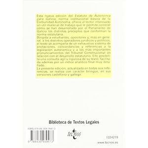 Estatuto de autonomía para Galicia / Galician Statute of Autonomy