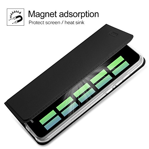 Huawei Nova 2 HÃ¼lle KuGi Huawei Nova 2 Flip Bookstyle Kompletter Schutz Mit Magnetverschluss und Standfunktion Tasche Etui Cover Case SchutzhÃ¼lle fÃ¼r Huawei Nova 2 Smartphone (Schwarz)